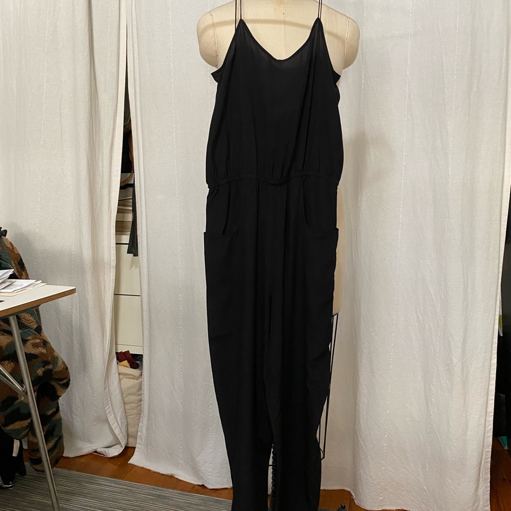 Topshop black sleeveless jumpsuit
